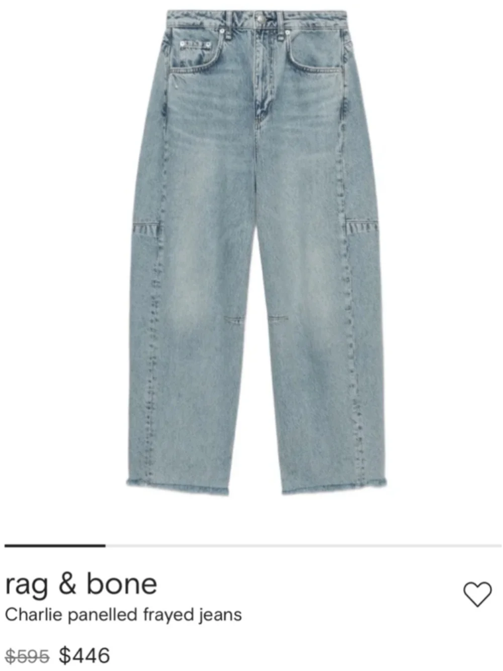 Rag and Bone Charlie Panelled Frayed Jeans Size 27 - Picture 6 of 15